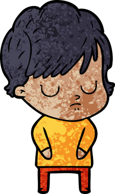 Bir insan tarafından çizilmiş karikatür kadın.