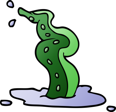 Bir insan tarafından çizilmiş karalama ürkütücü dokunaç.