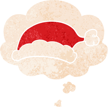 Düşünce baloncuklu çizgi film şapkası grunge sıkıntılı retro dokuma tarzı bir insan tarafından çizilmiş