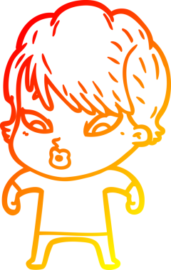 Bir insan tarafından çizilmiş bir karikatür kadın çizimi