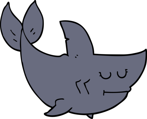 Bir insan tarafından çizilmiş bir köpek balığı.