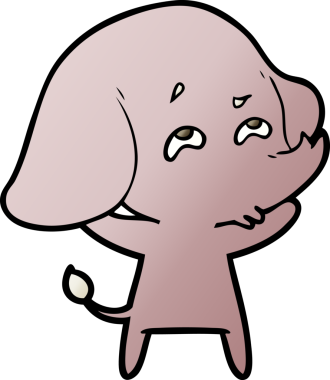 Bir insan tarafından çizilmiş karikatür fili