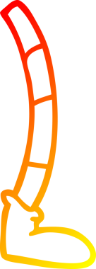 Bir insan tarafından çizilmiş bir çizgi filmin sıcak gradyan çizimi