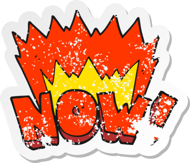 Şimdi bir insan tarafından çizilmiş bir karikatürün gerilimli çıkartması.