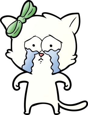 Bir insan tarafından çizilmiş çizgi film kedisi.