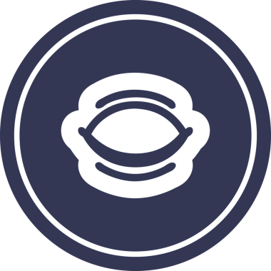 Bir insan tarafından çizilmiş kapalı göz yuvarlak simgesi