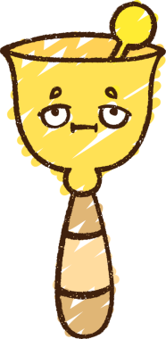 Bir insan tarafından çizilmiş el çanı tebeşiri.