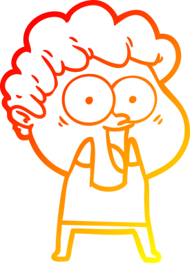 Bir insan tarafından çizilmiş mutlu bir adamın çizgi çizimi.