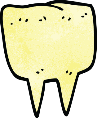 Bir insan tarafından çizilmiş karalama dişi.