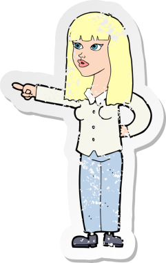 Bir insan tarafından çizilmiş bir karikatürün gerilimli çıkartması.