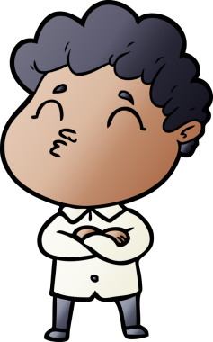 Çizgi film adamı somurtuyor Bir insan tarafından çizilmiş