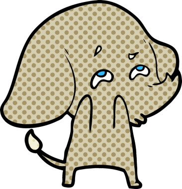 Bir insan tarafından çizilmiş karikatür fili