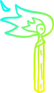 Bir insan tarafından çizilmiş bir karikatürün soğuk gradyan çizimi