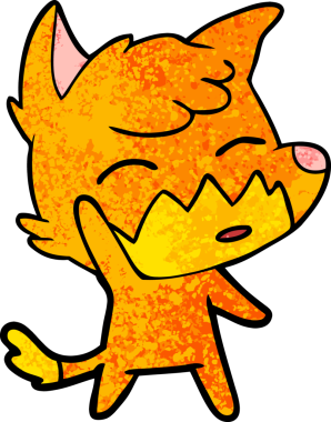 bir insan tarafından çizilmiş tilki çizgi filmi