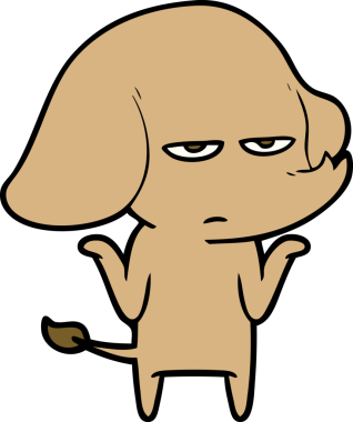 Bir insan tarafından çizilmiş kızgın bir fil.