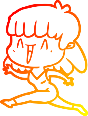 Bir insan tarafından çizilmiş bir karikatür kadın çizimi