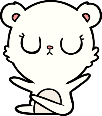 Bir insan tarafından çizilmiş kutup ayısı karikatürü