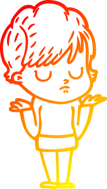 Bir insan tarafından çizilmiş bir karikatür kadın çizimi