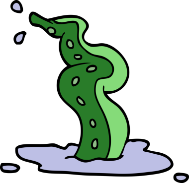 Bir insan tarafından çizilmiş karalama ürkütücü dokunaç.