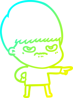 Bir insan tarafından çizilen çizgi film karakteri çizimi.