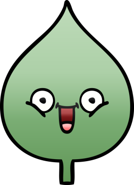 Bir insan tarafından çizilmiş dışavurumsal yaprağın gölgelenmiş çizimi