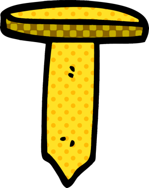 Bir insan tarafından çizilmiş karikatür pirinç çivisi.