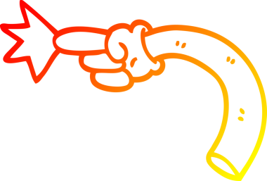 Bir insan tarafından çizilmiş bir çizgi filmin sıcak gradyan çizimi