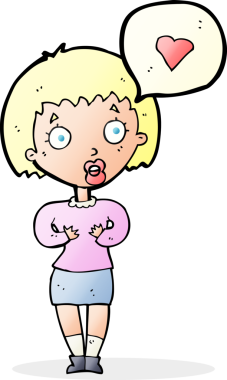 Bir insan tarafından çizilmiş karikatür, aşık bir kadını şaşırttı.