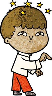 çizgi film bir insan tarafından çizilmiş hayret verici çocuk.