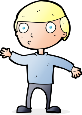 Bir insan tarafından çizilmiş çizgi film el sallayan adam.