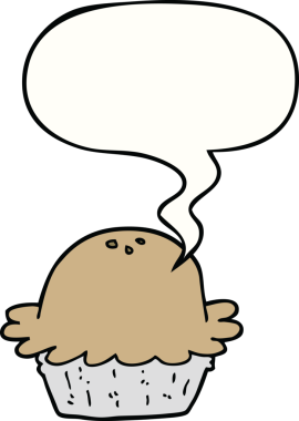 Bir insan tarafından çizilmiş konuşma balonlu çizgi film pastası.