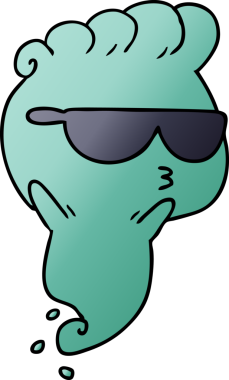 Bir insan tarafından çizilmiş kawai korkunç hayaletinin serbest çizimi.