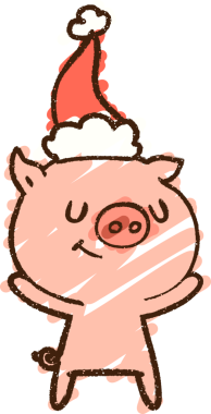 Bir insan tarafından çizilmiş Noel Domuz Tebeşiri