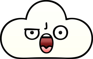 Bir insan tarafından çizilmiş bir bulutun gölgelenmiş karikatürü