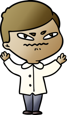 Bir insan tarafından çizilmiş kızgın bir adam.