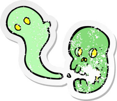 Bir insan tarafından çizilmiş ürkütücü bir karikatürün gerilimli yapıştırması.