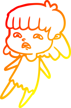 İnsan tarafından çizilmiş endişeli bir karikatür çizimi.