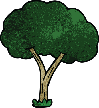 Bir insan tarafından çizilmiş karalama ağacı.