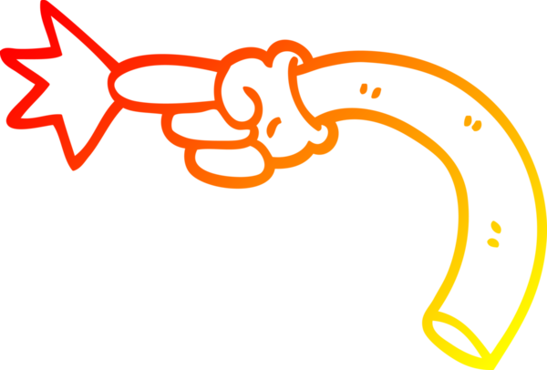 Bir insan tarafından çizilmiş bir çizgi filmin sıcak gradyan çizimi