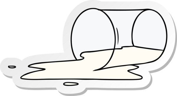 Bir insan tarafından çizilmiş bir bardağın el çizimi karikatür karikatürü.