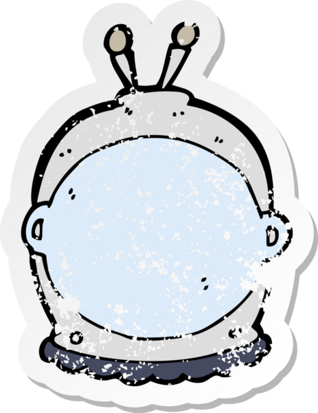 Bir insan tarafından çizilmiş karikatür uzay kaskının gerilimli yapıştırması.