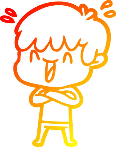 Bir insan tarafından çizilmiş gülen bir çizgi film karakteri çizimi