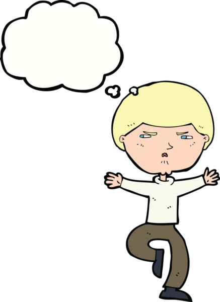 Bir insan tarafından çizilmiş düşünce baloncuğu olan kızgın bir adam.