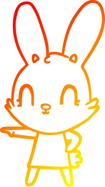 Bir insan tarafından çizilmiş bir çizgi film tavşanı.