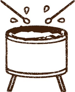 Bir insan tarafından çizilen Davul Kömürü Çizimi