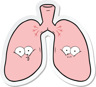 Bir insan tarafından çizilmiş bir karikatür akciğerinin çıkartması.