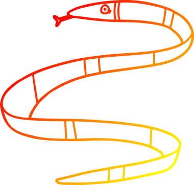 Bir insan tarafından çizilmiş karikatür deniz yılanı çizimi.