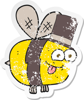 Bir insanın çizdiği şapkayı takan bir çizgi romanın gerilimli yapıştırması.