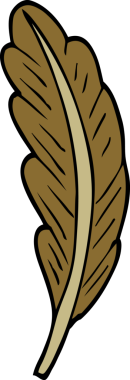 bir insan tarafından çizilmiş karalama kuş tüyü.