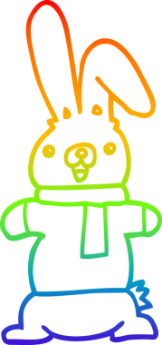 gökkuşağı gradyan çizgi çizimi bir insan tarafından çizilmiş bir çizgi tavşan